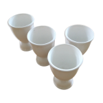 Lot de 4 coquetiers blanc mat