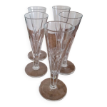 Lot de 4 coupes  champagne en cristal