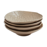 Lot de 4 coupelles malt grège mat m Lot de 4 coupelles malt grège mat m