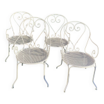 Lot de 4 fauteuil fer forgé Lot de 4 fauteuil fer forgé