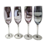 Lot 4 fltes  champagne multicolores