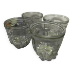 Lot de 4 moules  cannels en verre