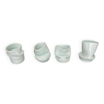 Lot de 4 petits vases en porcelaine design spin contemporary ceramics design