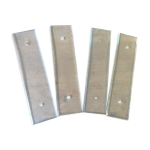 Lot de 4 plaques de propret en verre biseaut gm