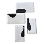 Lot 4 plats rectangulaires en terre cuite �maill�e
