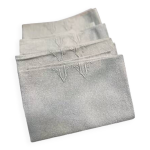 Lot de 4 serviettes anciennes grises monogrammes