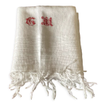 Lot 4 serviettes de toilette nid d abeille avec monogramme différent Lot 4 serviettes de toilette nid d abeille avec monogramme différent