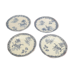 Lot de 4 sous tasses en faences sarreguemines modle fontanges gauffre