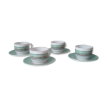 Lot de 4 tasses à café vintage motif graphique Lot de 4 tasses à café vintage motif graphique