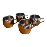 Lot de 4 tasses inox tramontina