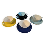 Lot de 4 tasses plus sous tasses