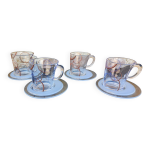 Lot de 4 tasses + sous tasses senseo maison du caf� parfait �tat