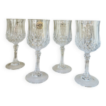 Lot de 4 verres cristal d'arques longchamp