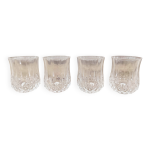 Lot de 4 verres  liqueur forme gobelet cristal d'arques modle longchamp