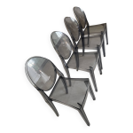 Lot de 4 x chaises starck ghost victoria (kartell)