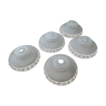 Lot de 5 abat jours art dco en verre bross