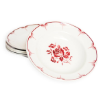 Lot 5 assiette creuses dcor rouge