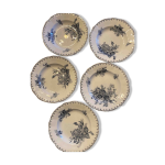 Lot 5 assiettes creuses sarreguemines mod�le flore
