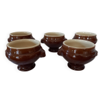 Lot de 5 bols à soupe ou soupières individuelles Lot de 5 bols à soupe ou soupières individuelles
