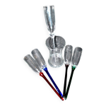 Lot de 5 fltes  champagne vintage en verre color runis en bouquet dans un vase
