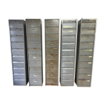 Lot de 5 meubles mtal  clapets industriel