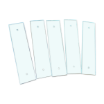Lot de 5 plaques de propeté en verre pm Lot de 5 plaques de propeté en verre pm
