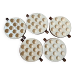 Lot 5 plats escargots 12, emile henry Lot 5 plats escargots 12, emile henry