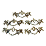 Lot de 5 poignes en bronze