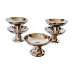 Lot de 5 tasses en acier inoxydable 18 / 8 des années 60 Lot de 5 tasses en acier inoxydable 18 / 8 des années 60