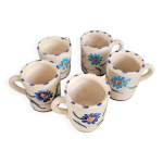 Lot de 5 tasses à café en céramique émaillée Lot de 5 tasses à café en céramique émaillée