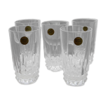 Lot de 5 verres  orangeade en cristal d'arques. modle villandry.