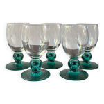 Lot de 5 verres  vin luminarc modle molire coloris saphir