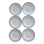 Lot de 6 assiettes anciennes gien modle tilsitt