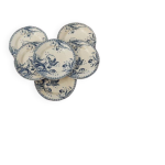 Lot de 6 assiettes anciennes terre de fer