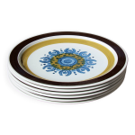 Lot de 6 assiettes en céramique vintage années 70 Lot de 6 assiettes en céramique vintage années 70