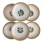 Lot de 6 assiettes creuse fleurie gien - service assiettes vintage fleur ka