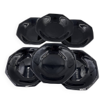 Lot de 6 assiettes creuses noire