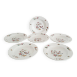 Lot de 6 assiettes creuses oiseau de paradis sarreguemines Lot de 6 assiettes creuses oiseau de paradis sarreguemines