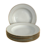 Lot de 6 assiettes creuses porcelaine de limoges Lot de 6 assiettes creuses porcelaine de limoges