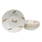 Lot de 6 assiettes creuses, style cuelle  digoin sarreguemines / modle la fontaine 