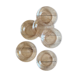 Lot de 6 assiettes creuses vintage en rosaline arcoroc