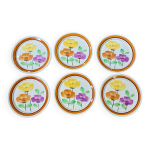 Lot de 6 assiettes  dessert anmone de digoin sarreguemines