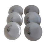 Lot de 6 assiettes  dessert arcopal motif  marguerites
