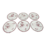 Lot de 6 assiettes  dessert dbut 20e sarreguemines modle fontanges