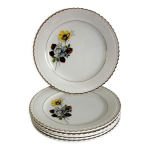 Lot de 6 assiettes à dessert digoin modèle veronese, années 50 Lot de 6 assiettes à dessert digoin modèle veronese, années 50