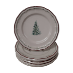 Lot de 6 assiettes desserts filets noël Lot de 6 assiettes desserts filets noël