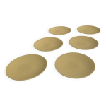 Lot de 6 assiettes à dessert grès naturel véritable d20, 5 Lot de 6 assiettes à dessert grès naturel véritable d20, 5