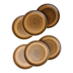 Lot de 6 assiettes à dessert longchamp en grès Lot de 6 assiettes à dessert longchamp en grès
