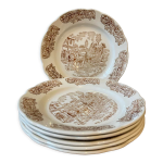 Lot de 6 assiettes  dessert sarreguemines france