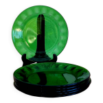 Lot de 6 assiettes � desserts vertes arcoroc